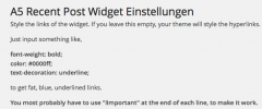 A5 Recent Post Widget screenshot 3