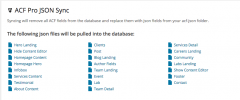 ACF Pro JSON Sync screenshot 1