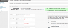Ada FeedWordPress Keyword Filters screenshot 1