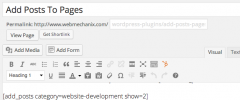 Add Posts to Pages screenshot 2