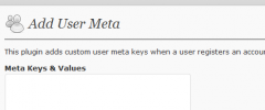 Add User Meta screenshot 1