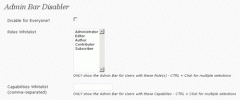 Admin Bar Disabler screenshot 1