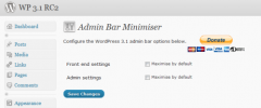 Admin Bar Minimiser screenshot 4