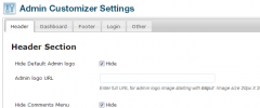 Admin Customizer screenshot 1