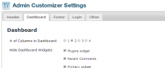 Admin Customizer screenshot 2