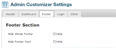 Admin Customizer screenshot 3