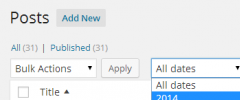 Admin filter posts by year screenshot 1