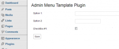 Admin Menu Blank Template Plugin screenshot 2