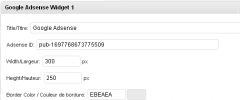 Lys Creation Google Adsense (Plugin) Widget screenshot 1
