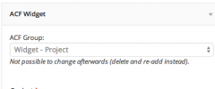 Advanced Custom Fields: Widget screenshot 3