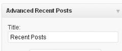 Advanced Recent Posts Widget screenshot 1