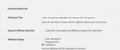 AffiliateWP Checkout Referrals screenshot 1