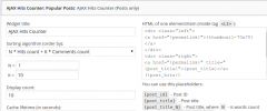AJAX Hits Counter + Popular Posts Widget screenshot 1