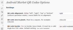 Android Market QR Codes WP Plugin screenshot 3