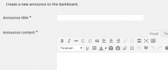 Announce from the Dashboard screenshot 1