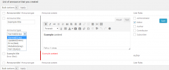 Announce from the Dashboard screenshot 2