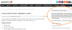 Announcement ticker highlighter scroller screenshot 1
