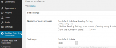Archive Posts Sort Customize screenshot 1