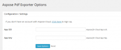 Aspose PDF Exporter screenshot 1