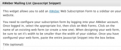 AWeber Integration screenshot 1