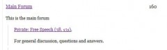 Private forums visibility screenshot 1