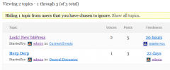 bbPress Ignore User screenshot 2