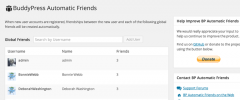 BuddyPress Automatic Friends screenshot 1