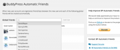 BuddyPress Automatic Friends screenshot 2
