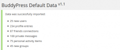 BuddyPress Default Data screenshot 1