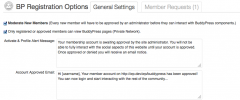 BuddyPress Registration Options screenshot 1