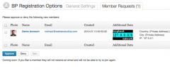 BuddyPress Registration Options screenshot 6