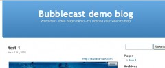 Bubblecast Video for Wordpress screenshot 1