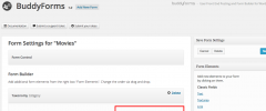 BuddyForms Hook Fields screenshot 1