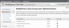 Buddypress Auto Group Join screenshot 1