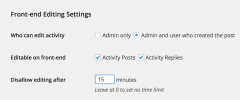 BuddyPress Edit Activity screenshot 2