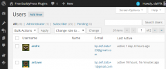 BuddyPress Last Active Users (wp-admin) screenshot 1