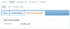 BuddyPress Profile Tabs screenshot 1