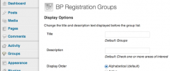 BuddyPress Registration Groups screenshot 2