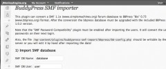 BuddyPress SMF Import screenshot 1