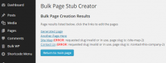 Bulk Page Stub Creator screenshot 3