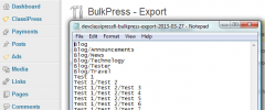 BulkPress - Export screenshot 2