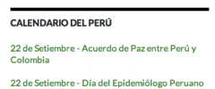 Calendario del Perú screenshot 1