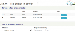 Carpool.events screenshot 2