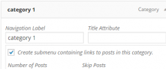 Category Posts in Custom Menu screenshot 1