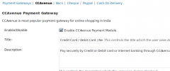 WooCommerce CCAvenue gateway screenshot 2