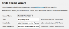 Child Theme Wizard screenshot 1
