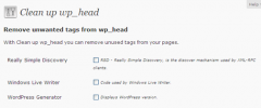 Clean up wp_head screenshot 1