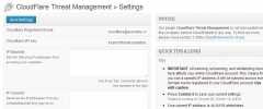 CloudFlare Threat Management screenshot 1