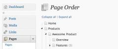 CMS Page Order screenshot 1