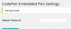 CodePen Embedded Pens Shortcode screenshot 2